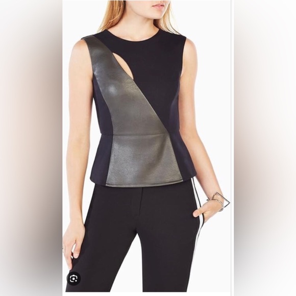 BCBGMaxAzria Tops - BCBGMAXAZRIA Mixed Media Top